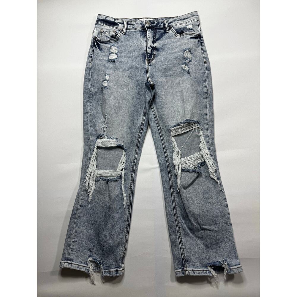Lovervet by Vervet Women's High Rise Straight Distressed Jeans -Size 30 (31x26)*
